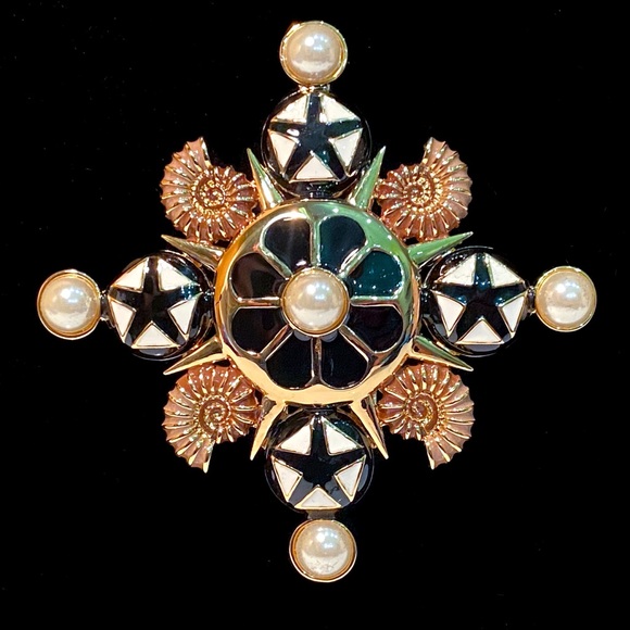 RARE Hutton Wilkinson Balinese “Eye of the Idol” “Ball Orientale” Figure Brooch - Picture 2 of 10